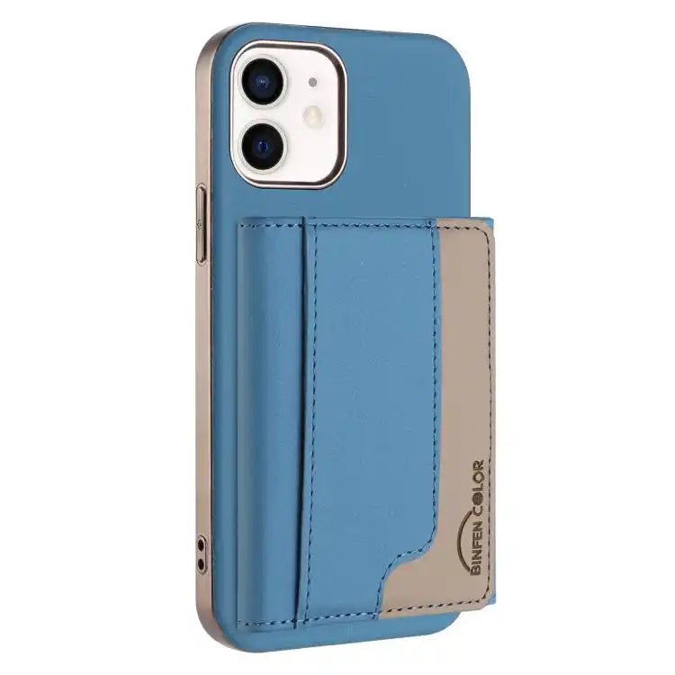 Colour Matching Horizontal Magnetic Card Bag RFID MagSafe Phone Case