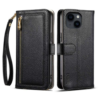 ESEBLE E11 Colorful Litchi Pattern Zipper Wallet Leather Phone Case
