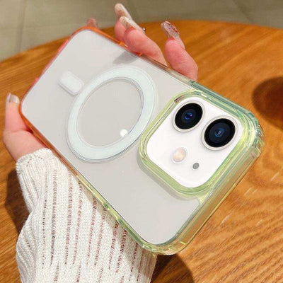 Contrast Color Gradient Transparent MagSafe Phone Case