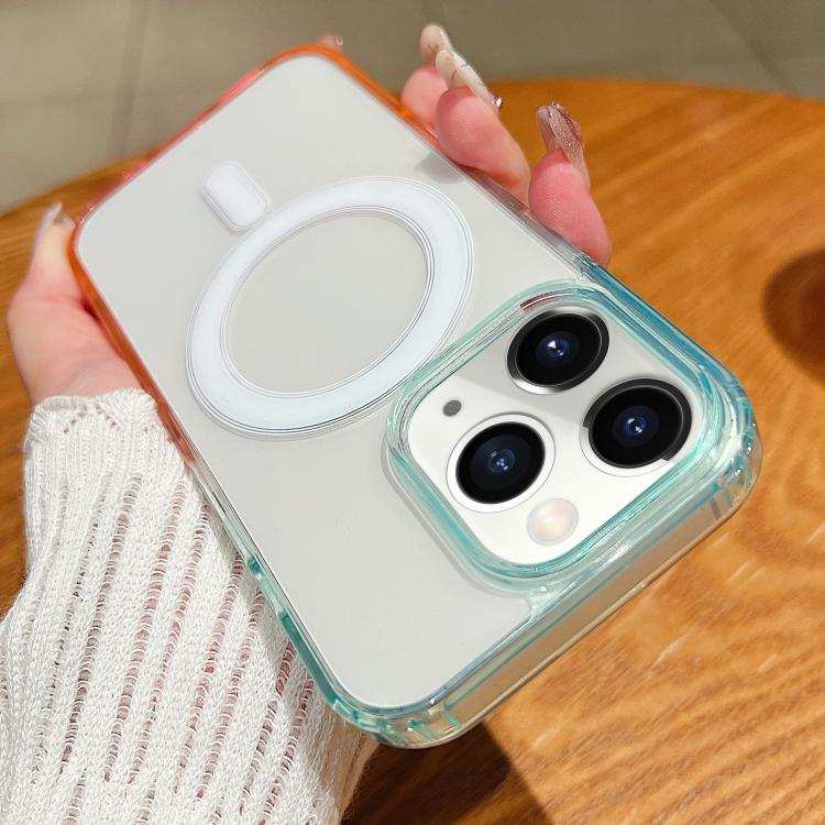 Contrast Color Gradient Transparent MagSafe Phone Case