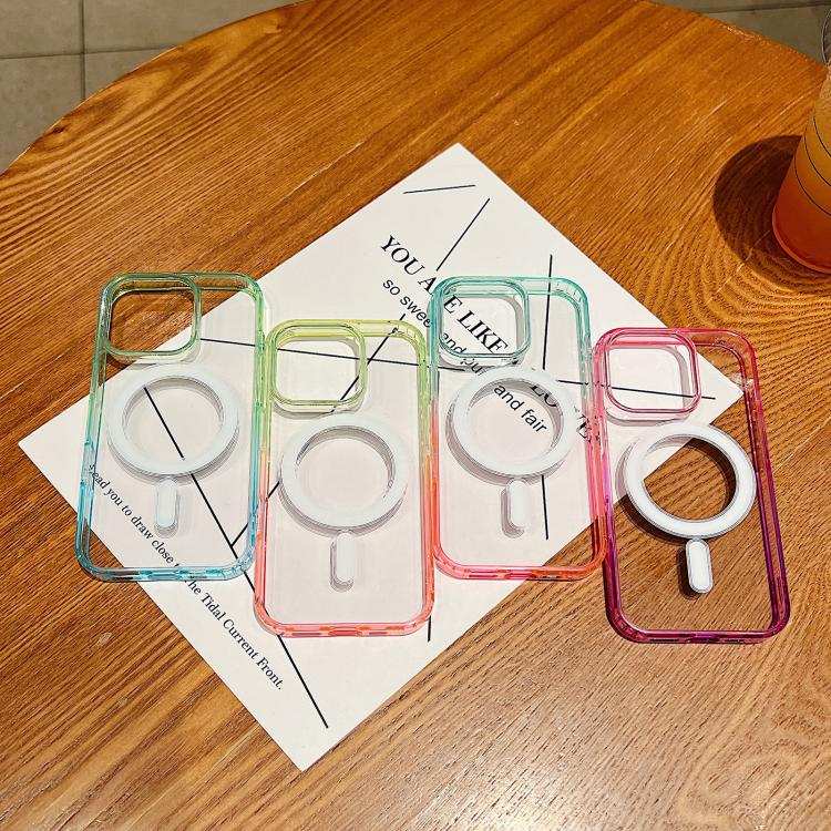 Contrast Color Gradient Transparent MagSafe Phone Case