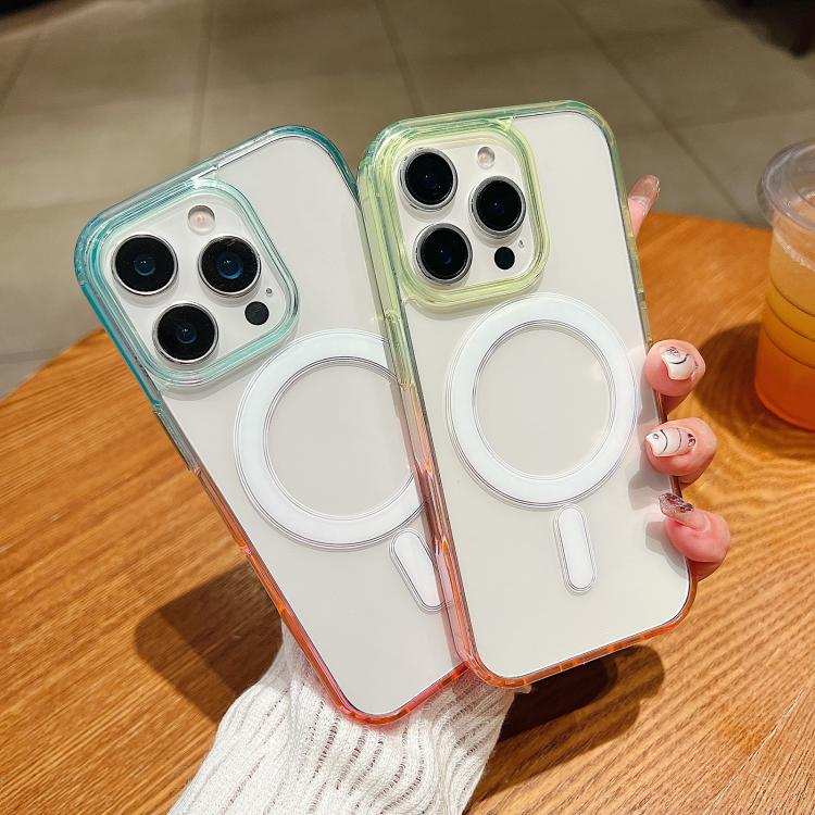Contrast Color Gradient Transparent MagSafe Phone Case
