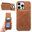 Denior D28 Retro Texture RFID MagSafe Vertical Flip Card-slot Phone Case