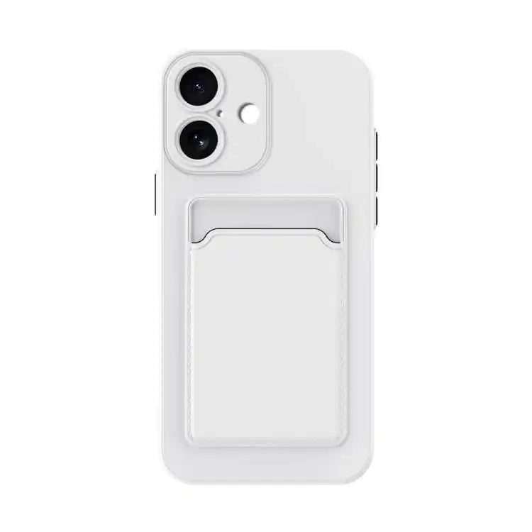 Skin Feel Card Contrast Color Button TPU Phone Case