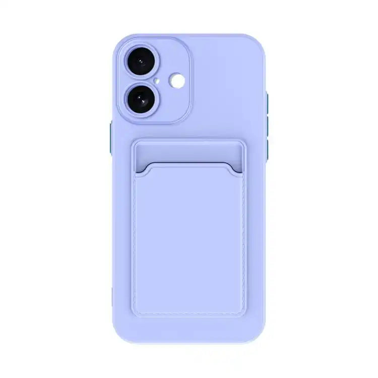 Skin Feel Card Contrast Color Button TPU Phone Case