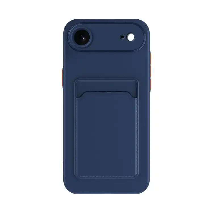 Skin Feel Card Contrast Color Button TPU Phone Case
