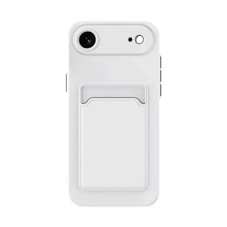 Skin Feel Card Contrast Color Button TPU Phone Case