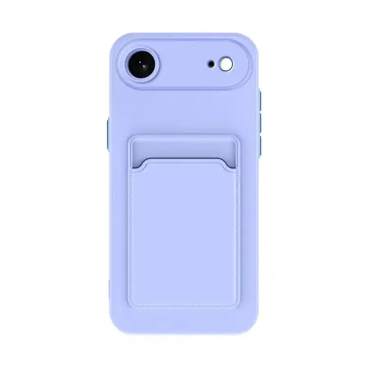 Skin Feel Card Contrast Color Button TPU Phone Case