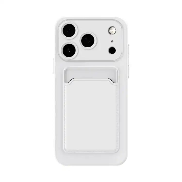 Skin Feel Card Contrast Color Button TPU Phone Case