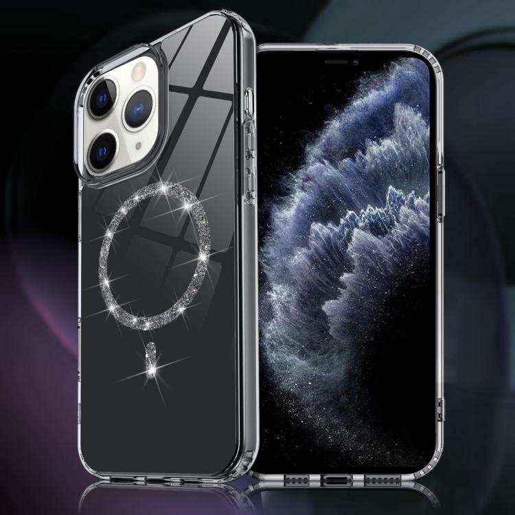 Transparent MagSafe Glitter Powder Acrylic Phone Case