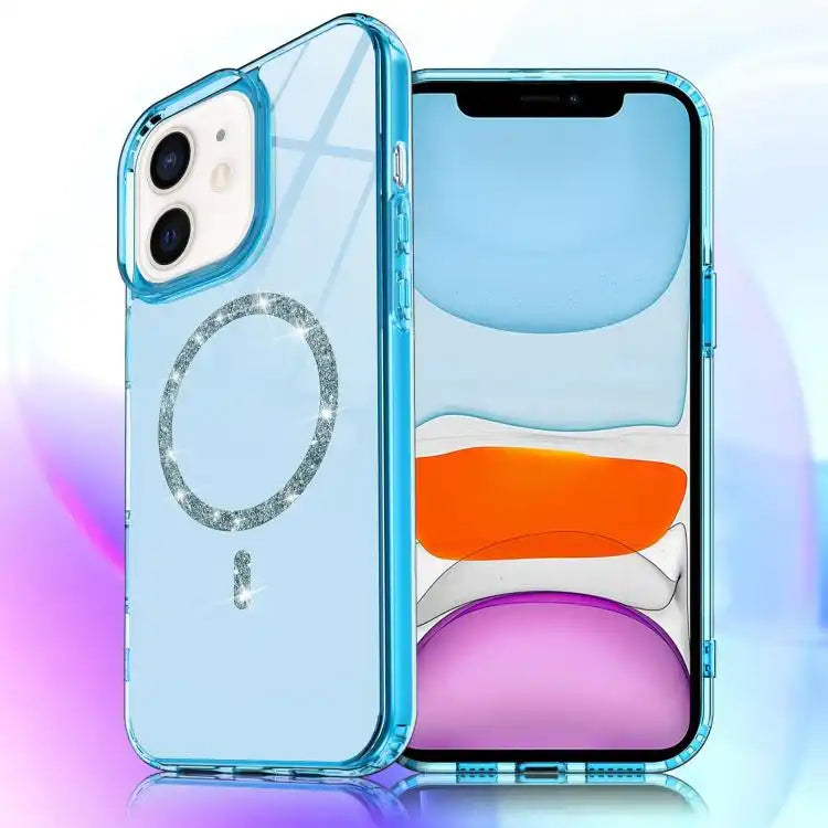 Transparent MagSafe Glitter Powder Acrylic Phone Case