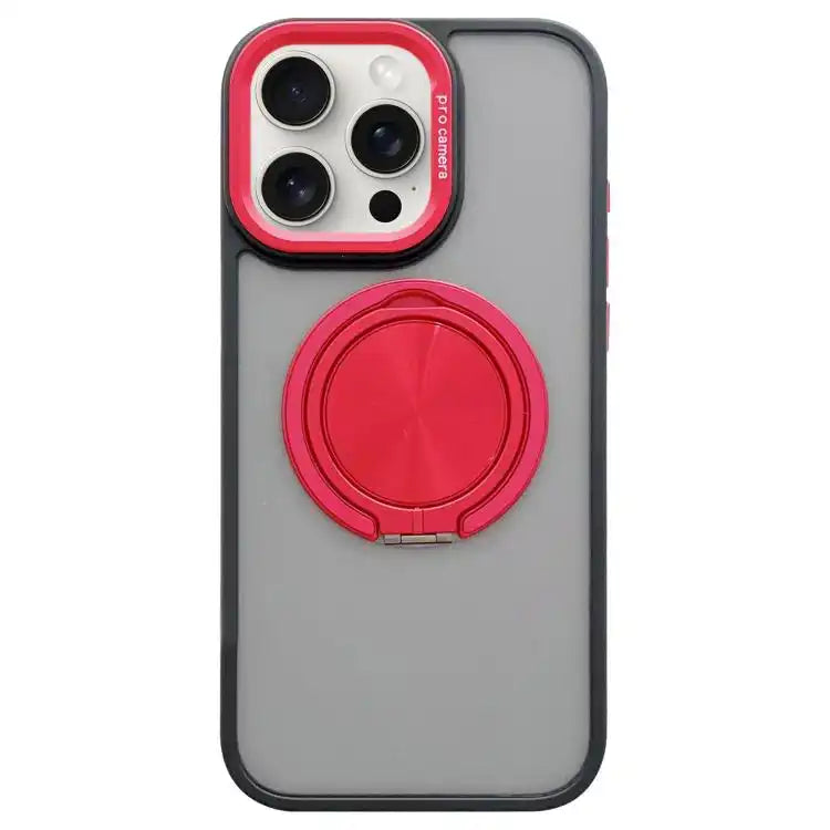 Skin-feel Two-color Edge Strips 360 MagSafe Holder Phone Case