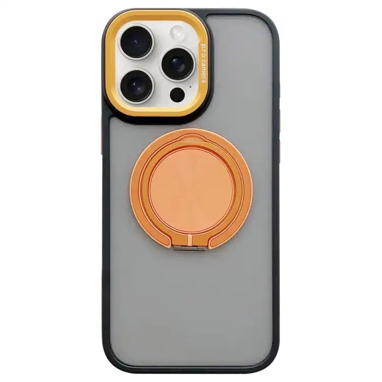 Skin-feel Two-color Edge Strips 360 MagSafe Holder Phone Case