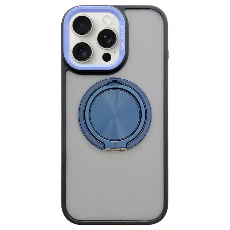 Skin-feel Two-color Edge Strips 360 MagSafe Holder Phone Case