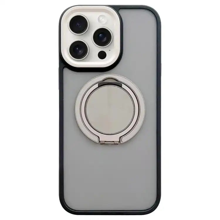 Skin-feel Two-color Edge Strips 360 MagSafe Holder Phone Case