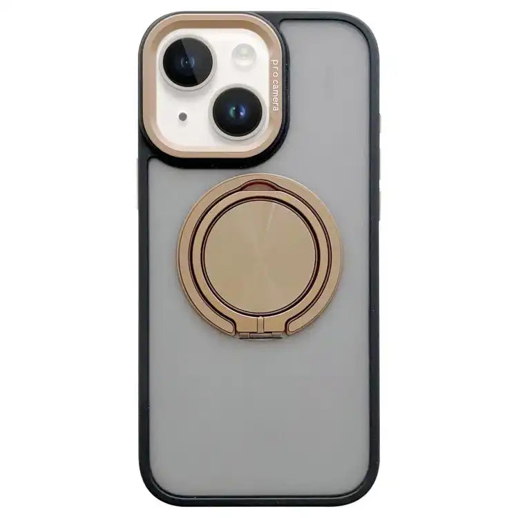 Skin-feel Two-color Edge Strips 360 MagSafe Holder Phone Case