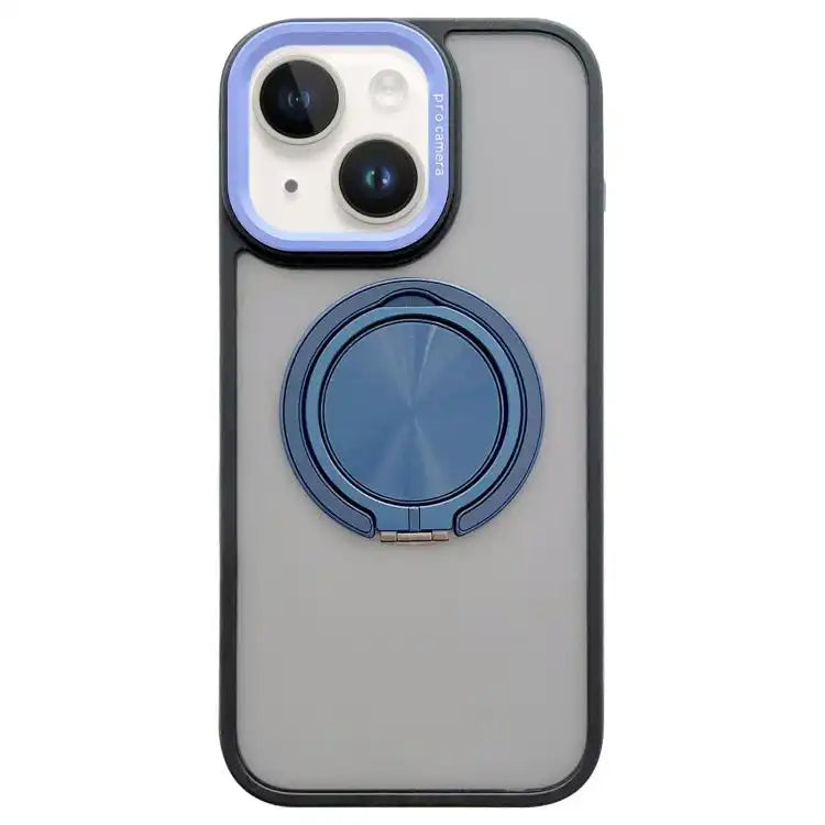 Skin-feel Two-color Edge Strips 360 MagSafe Holder Phone Case