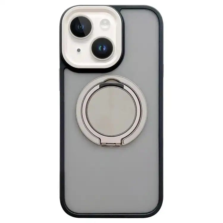 Skin-feel Two-color Edge Strips 360 MagSafe Holder Phone Case