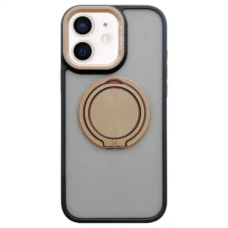 Skin-feel Two-color Edge Strips 360 MagSafe Holder Phone Case