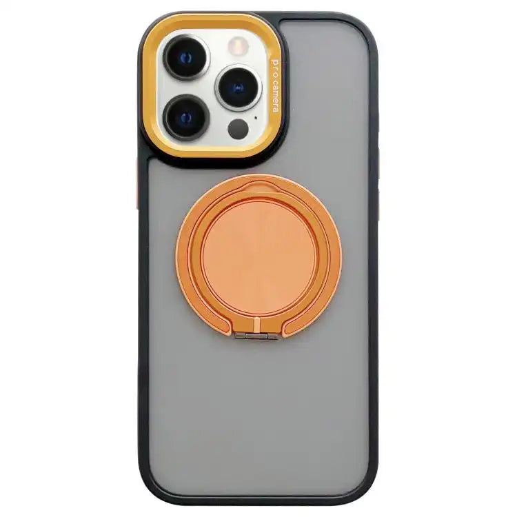 Skin-feel Two-color Edge Strips 360 MagSafe Holder Phone Case