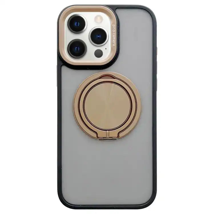 Skin-feel Two-color Edge Strips 360 MagSafe Holder Phone Case