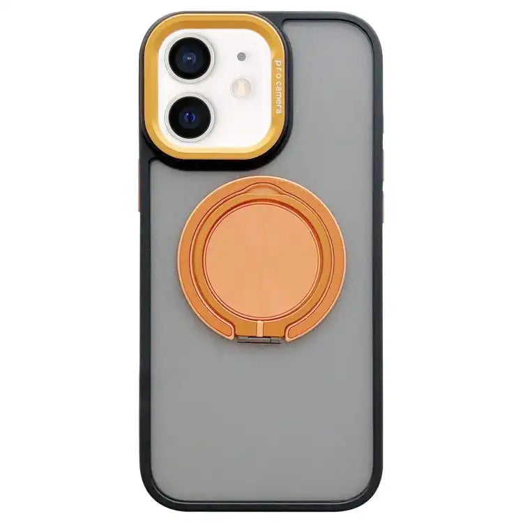 Skin-feel Two-color Edge Strips 360 MagSafe Holder Phone Case