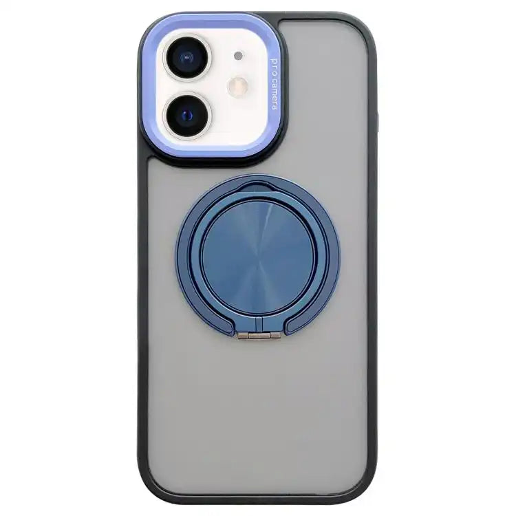 Skin-feel Two-color Edge Strips 360 MagSafe Holder Phone Case