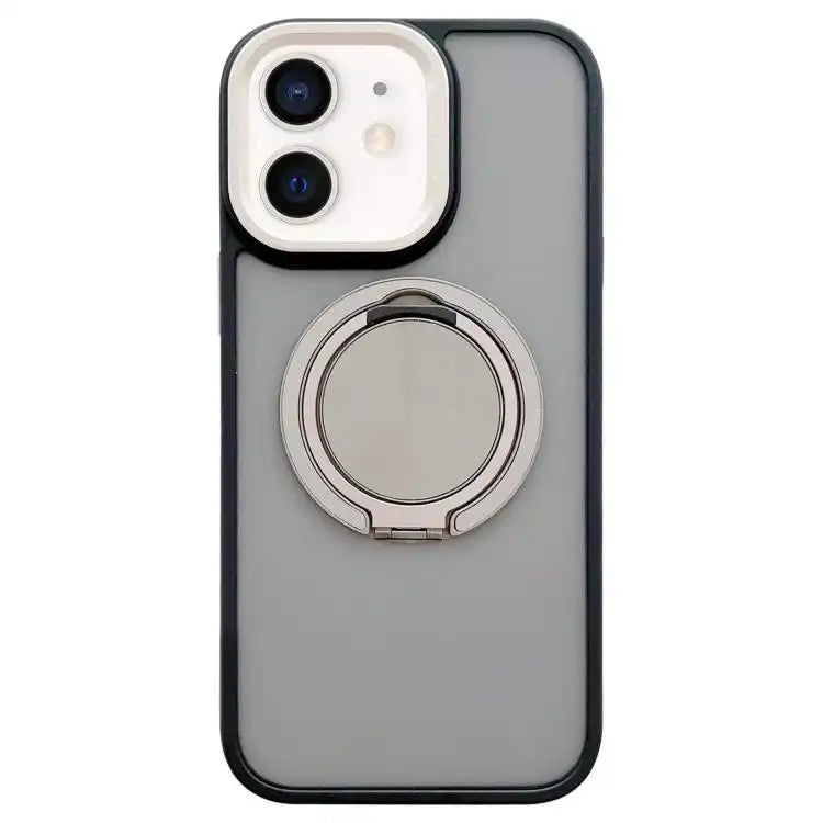 Skin-feel Two-color Edge Strips 360 MagSafe Holder Phone Case