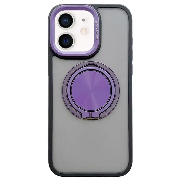 Skin-feel Two-color Edge Strips 360 MagSafe Holder Phone Case