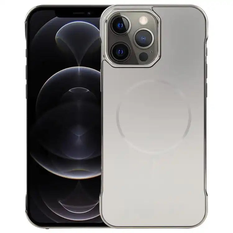 Electroplating Frameless Frosted Anti-Glare PC MagSafe Phone Case