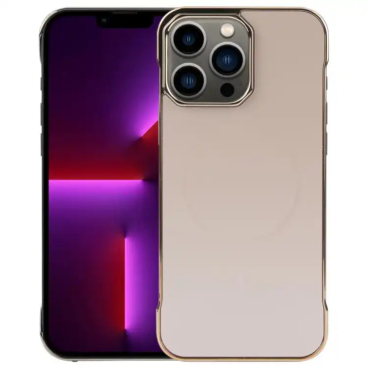 Electroplating Frameless Frosted Anti-Glare PC MagSafe Phone Case
