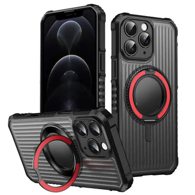 Skin Sense Rotation Stand Semi-transparent Magsafe Phone Case