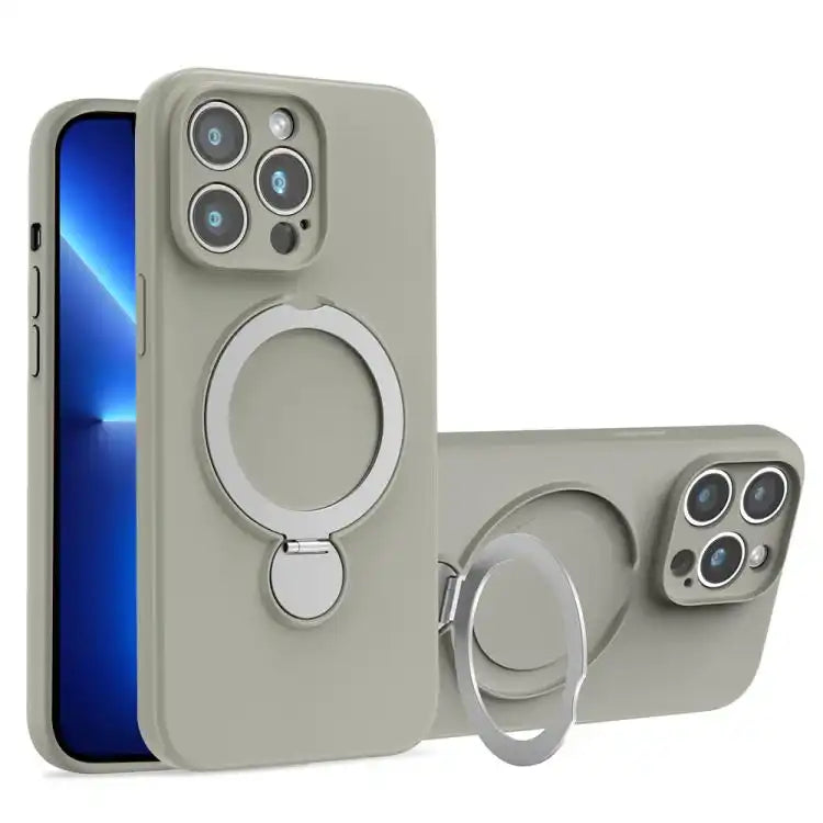 Liquid Silicone MagSafe Holder Phone Case