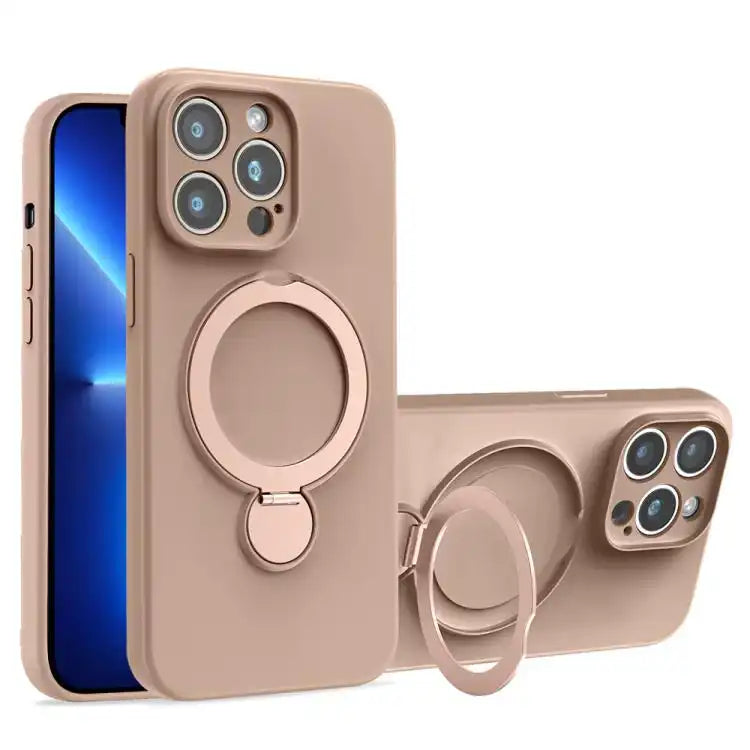 Liquid Silicone MagSafe Holder Phone Case