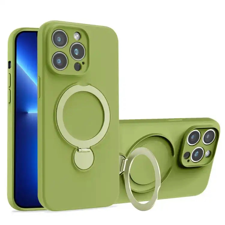 Liquid Silicone MagSafe Holder Phone Case