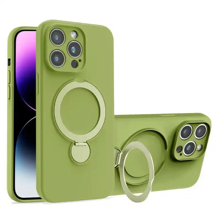 Liquid Silicone MagSafe Holder Phone Case