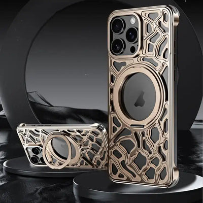 Yunyan Series Alloy Rotating Holder MagSafe Half Frame Phone Case