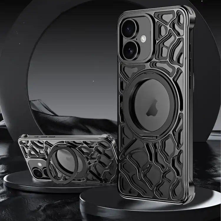 Yunyan Series Alloy Rotating Holder MagSafe Half Frame Phone Case