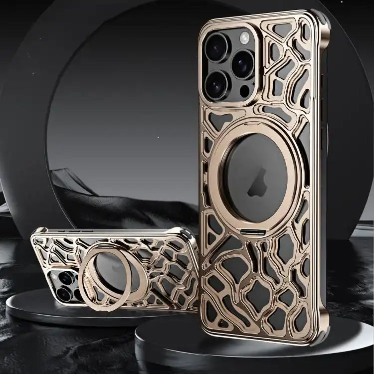 Yunyan Series Alloy Rotating Holder MagSafe Half Frame Phone Case