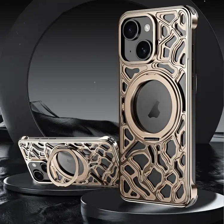Yunyan Series Alloy Rotating Holder MagSafe Half Frame Phone Case
