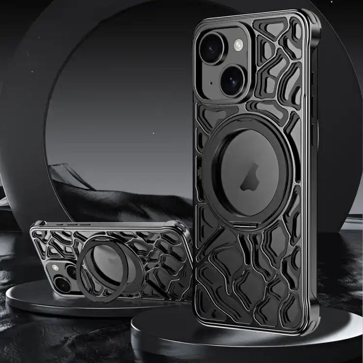 Yunyan Series Alloy Rotating Holder MagSafe Half Frame Phone Case