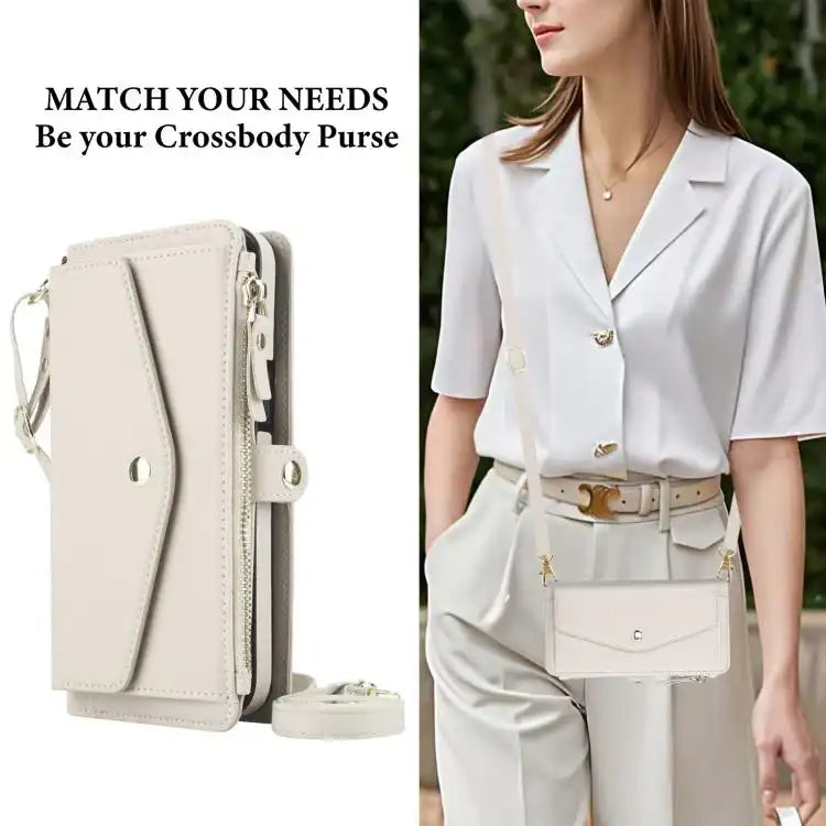 Multifunctional Wallet Detachable Leather Phone Case with Lanyard