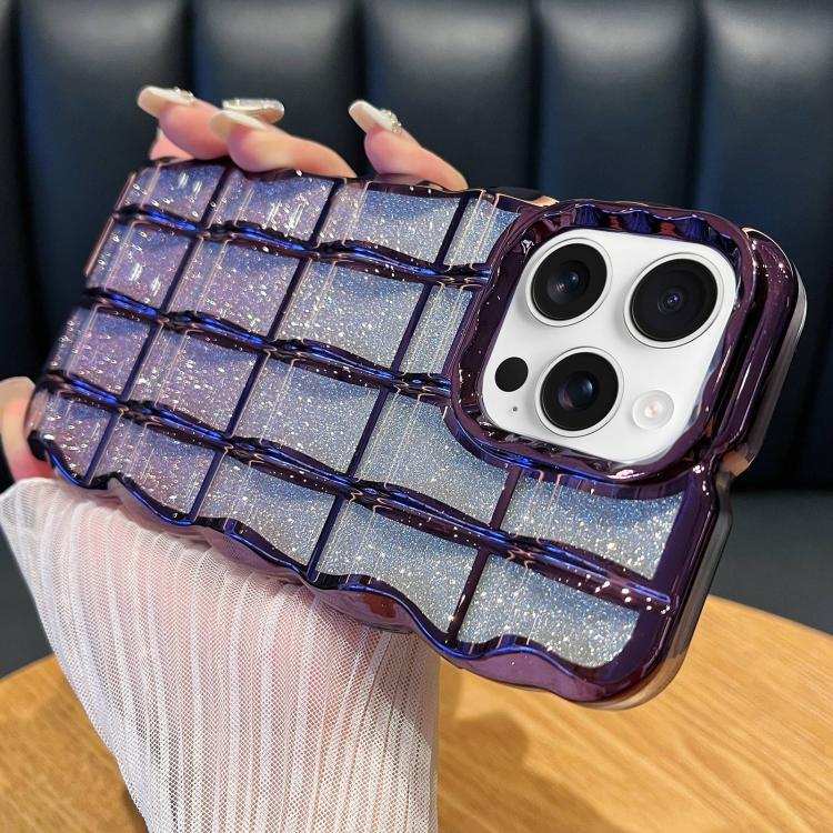 Wavy Texture Gradient Glitter Paper TPU Phone Case