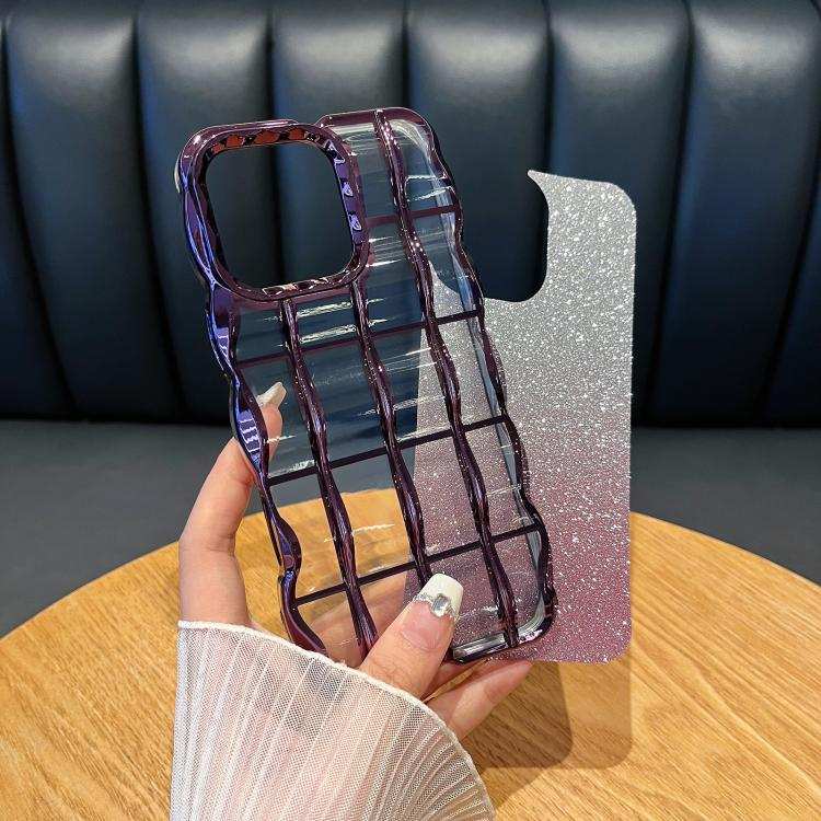 Wavy Texture Gradient Glitter Paper TPU Phone Case