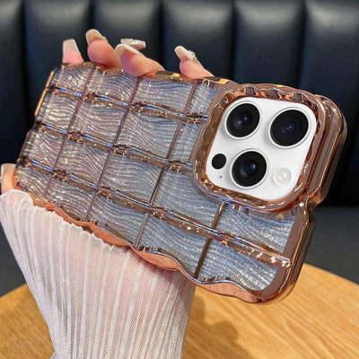 Wavy Texture Water Ripples Glitter Paper TPU Phone Case