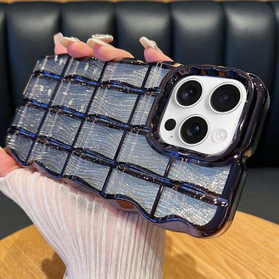 Wavy Texture Water Ripples Glitter Paper TPU Phone Case