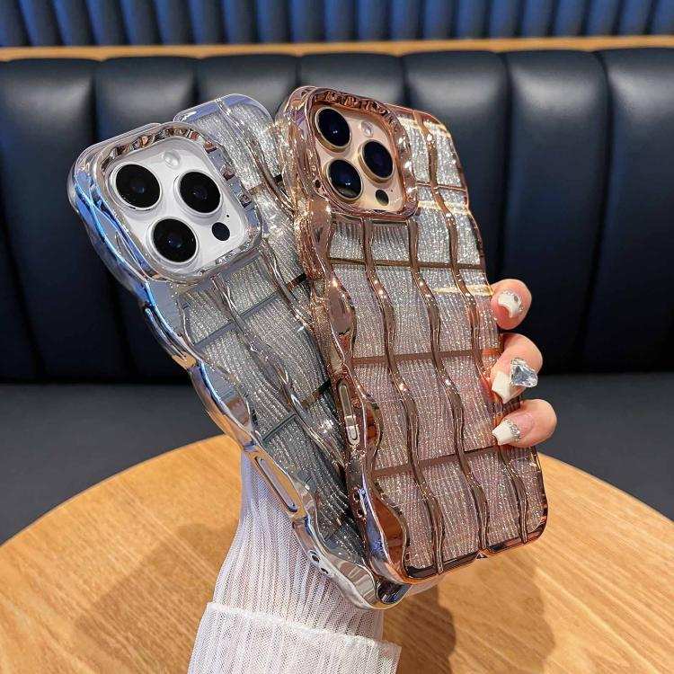 Wavy Texture Water Ripples Glitter Paper TPU Phone Case