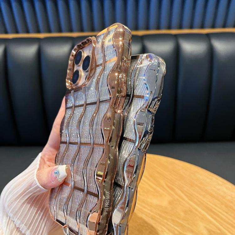 Wavy Texture Water Ripples Glitter Paper TPU Phone Case