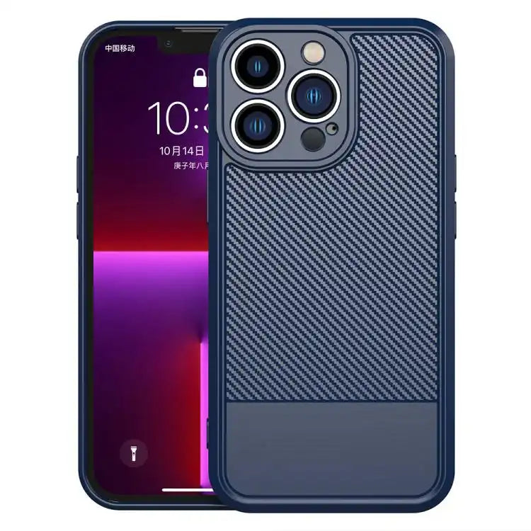 Carbon Fiber Series Fine Hole TPU Phone Case