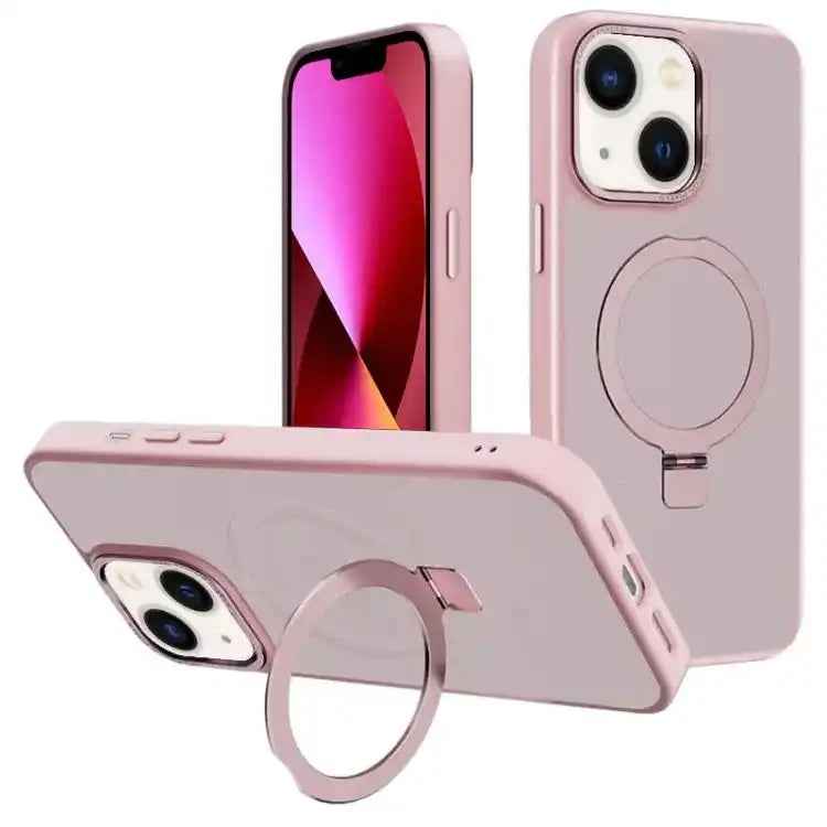 Kalebol Metal Lens Frame MagSafe Holder Frosted PC Phone Case